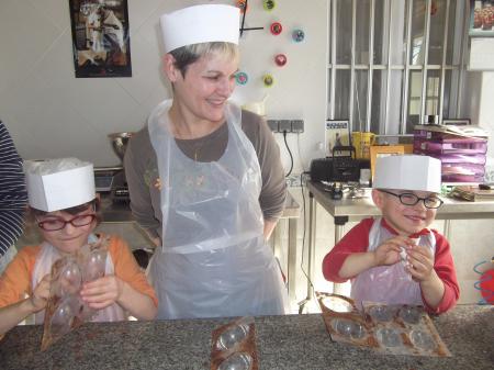 Atelier chocolat chez Marjorie La Chocolat'hier 29/02/2012
